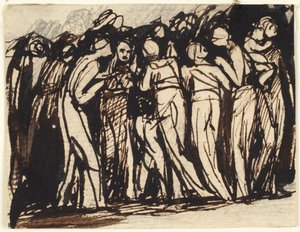 Staande vrouwen en kinderen door George Romney