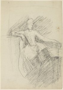 Studie van een zittende vrouw door George Romney