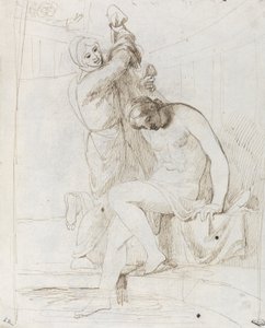 Het bad van Bathseba door George Romney