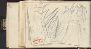 Twee figuren in wapperende gewaden door George Romney