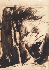 Bosrijk landschap door George Romney