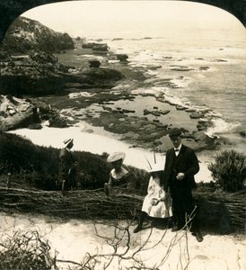 Laag tij bij het Achterstrand, Sorrento, Victoria, Australië, c1909 door George Rose