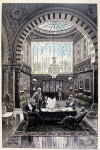 Het was een zeer comfortabele gespreksplaats (pagina 34) in "Testament van een excentriekeling" door Jules Verne door George Roux