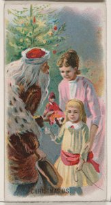 Kerstmis, Verenigde Staten, uit de Feestdagen serie N80 voor Duke merk sigaretten, 1890