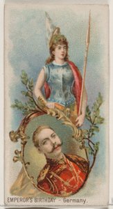 Verjaardag van de Keizer, Duitsland, uit de Feestdagen serie N80 voor Duke merk sigaretten, 1890 door George S. Harris and Sons