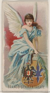 Frans-Duitse Verdrag, uit de Feestdagenserie N80 voor Duke merk sigaretten, 1890