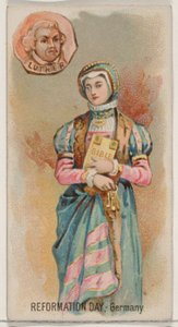 Reformatiedag, Duitsland, uit de serie Holidays N80 voor Duke sigaretten, 1890 door George S. Harris and Sons