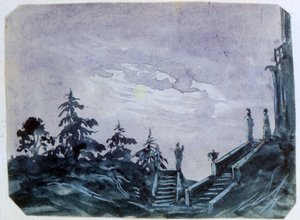 Fantasiekasteel in maanlicht II, 1820-1876
