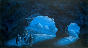 Drie Mensen in een Grot in de Bergen, 1825