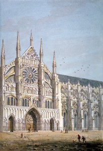 Noorddeur van Westminster Abbey, Londen door George Shepherd