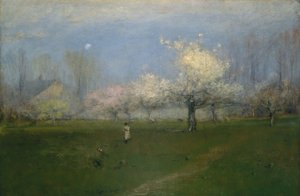 Lentebloesems, Montclair, New Jersey door George Snr. Inness