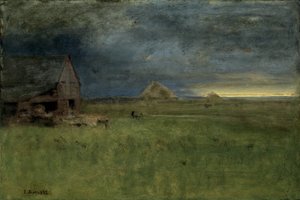 De Eenzame Boerderij, Nantucket door George Snr. Inness