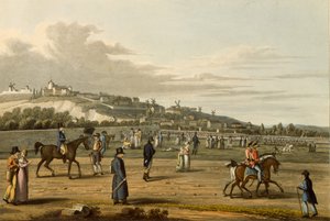 Beoordeling van de Engelse Troepen bij Montmartre door de Hertog van Wellington, 21 oktober 1815, gegraveerd door M. Dubourg