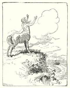 Jason en de Argonauten: "Toen ging hij naar een klif en bad voor hen" (litho) door George Soper