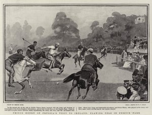 Bezoek van Prins Hendrik van Pruisen aan Ierland, polo spelen in Phoenix Park