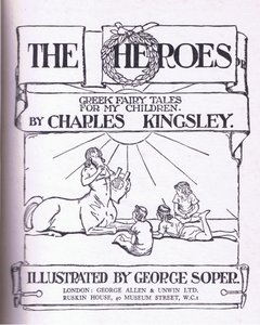 Titelpagina ontwerp, uit The Heroes gepubliceerd door George Allen en Unwin 1929 door George Soper
