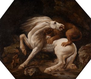 Paard aangevallen door een leeuw Episode C, tussen 1768 en 1769