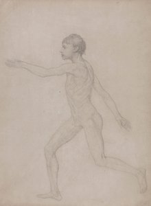 Menselijke figuur, zijaanzicht (voorlopige schets voor de definitieve studie voor Tabel VIII) door George Stubbs