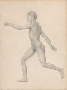 Menselijke Figuur, Lateraal Aanzicht, Ongedissecteerd (Afgewerkte Studie voor Tafel VIII) door George Stubbs