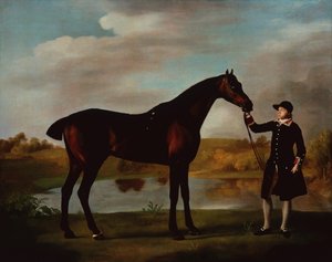 De Jachthond van de Hertog van Malborough met een Staljongen