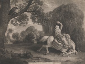 De Boerin en de Raaf, gegraveerd door de kunstenaar, uitgegeven 1788