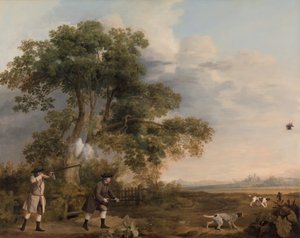 Twee heren aan het jagen door George Stubbs