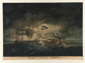 De Hornet (U.S.) en de Peacock (Brits) door George Thresher