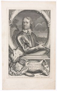 1653 Oliver Cromwell Lord Protector van Engeland, Schotland en Ierland door George Vertue