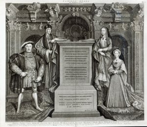 Familia Regia, of De Familie van Hendrik VIII, 1742 door George Vertue