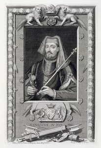 Hendrik IV (1367-1413) koning van Engeland vanaf 1399, naar een schilderij in Hampton Court, gegraveerd door de kunstenaar door George Vertue