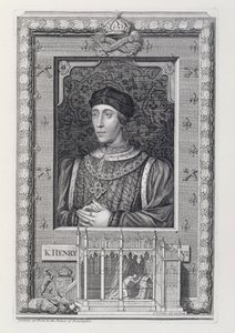 Hendrik VI (1421-71) Koning van Engeland 1421-66 en 1470-71, naar een portret in Kensington Palace, gegraveerd door de kunstenaar door George Vertue