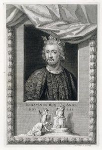 Jan (1167-1216) Koning van Engeland vanaf 1199, gegraveerd door de kunstenaar