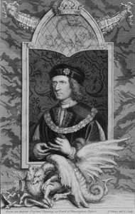 Richard III (1452-85) Koning van Engeland vanaf 1483, naar een portret in Kensington Palace, gegraveerd door de kunstenaar (gravure)