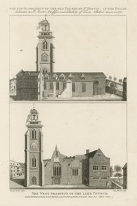 Twee Uitzichten van St Martin in the Field door George Vertue