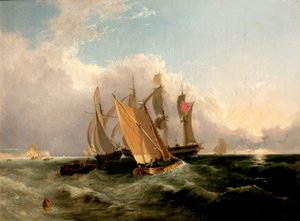 Zeegezicht, 1827 door George Vincent
