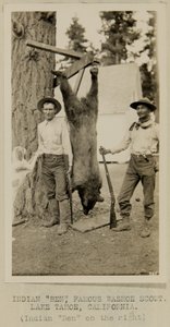 Indiaan "Ben", beroemde Washoe-verkenner. Lake Tahoe, Californië door George W. Ingalls