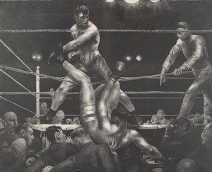 Dempsey en Firpo door George Wesley Bellows