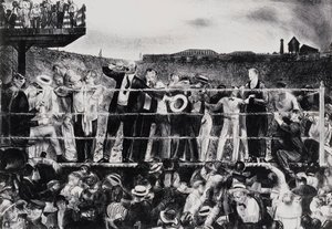 Introductie van Georges Carpentier, 1921 door George Wesley Bellows
