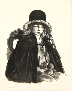 Jean met een zwarte hoed, 1923-24 door George Wesley Bellows