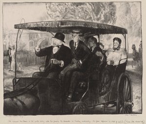 Zondag, Naar de Kerk: Herinneringen aan een Zondagochtend in Columbus, Ohio, 1897 door George Wesley Bellows