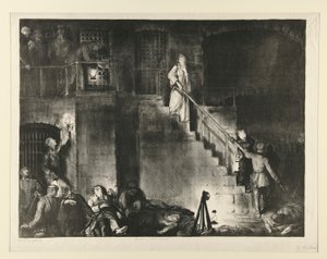 De moord op Edith Cavell door George Wesley Bellows