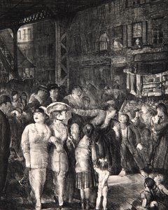 De straat, 1917 door George Wesley Bellows