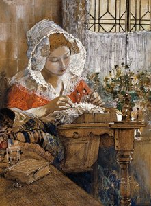 De Vlaamse Kantkloster, c.1925 door George Wharton Edwards