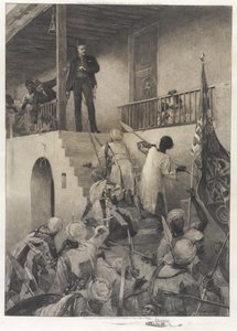 De dood van generaal Gordon door de volgelingen van de Mahdi, 26 januari 1885 door George William Joy