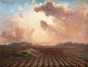 Avond in het veld door George William Russell
