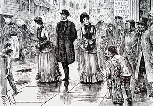 Een inspectie van de lagere klassen. Door George du Maurier, een Frans-Britse cartoonist en auteur door George du Maurier