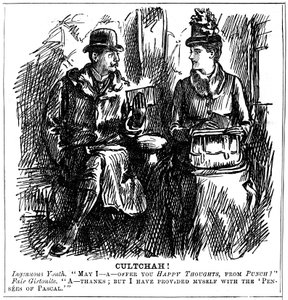Voordelen van universitair onderwijs voor vrouwen, 1887 door George du Maurier