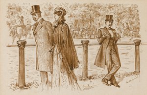En passant: Dat is Bounderson, nietwaar? Hij had als puppy verdronken moeten worden!, Punch Magazine, 23 juli 1892 door George du Maurier