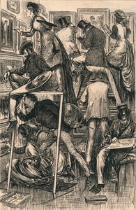 Vernisdag in de Koninklijke Academie door George du Maurier