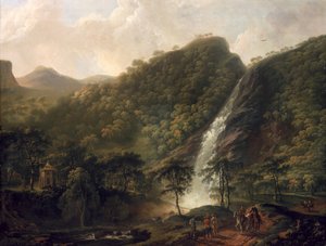 Uitzicht op de Powerscourt-waterval